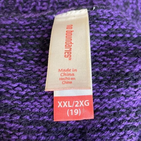 No Boundaries Purple Short Sleeve Knit Tunic Sweater Dress Top Size XXL/2XG/19 - Picture 6 of 7